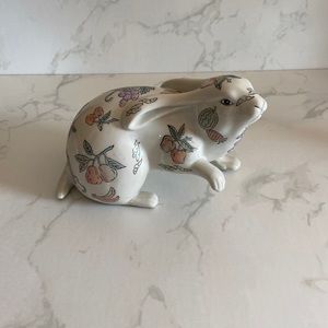 Ceramic Bunny Rabbit with Fruit design